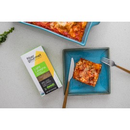 Fiber Gourmet Pasta Light Lasagna Sheets - Low Net Carb Noodles with 24g Fiber, 110 Calories, 18g Net Carbs - Made in Italy, Kosher, Vegan, Non-GMO - 8 Oz Healthy Low Net Carb Pasta - 1 Pack