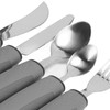 5pcs Special Supplies Adaptive Utensils Stainless Steel Rubber Handle Elderly