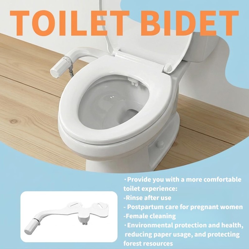 GDHeHKJi Ultra-Thin Slim Bidet - Non-Electric Cold Water Bidet Attachment
