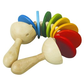 PlanToys Plan Preschool Rubberwood Music Clatter Toy, Multicolor