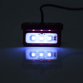 Terisass Universal Motorcycl License Plate Tail LED Light for All Motorcycle Brand Models White Light Color(Black)