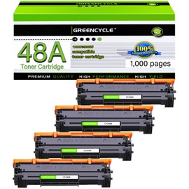 greencycle Compatible 48A Toner Cartridge Replacement for HP 48A CF248A Toner Cartridge for Pro M15w M15a M16w M16a MFP M28w M28a M29w M29a M30w M31w Printer (4 Black)