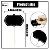 HAIKING Mini Food Flags, 50 PCS Black Buffet Food Labels