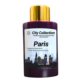 Mystic Romance Paris Aroma Oil Blend Plastic Purple Bottle 120ml, City Collection, Diffuser Aroma Oil Blends, Waterless Diffuser Oil, Made in USA (120ml, Paris)