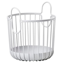 Zone Denmark Inu Basket for Storage, Small Storage Basket for Kitchen, Bathroom, Children's Room, Home Office, Metal, Diameter: 10.5 cm, Height 13.5 cm, Soft Grey