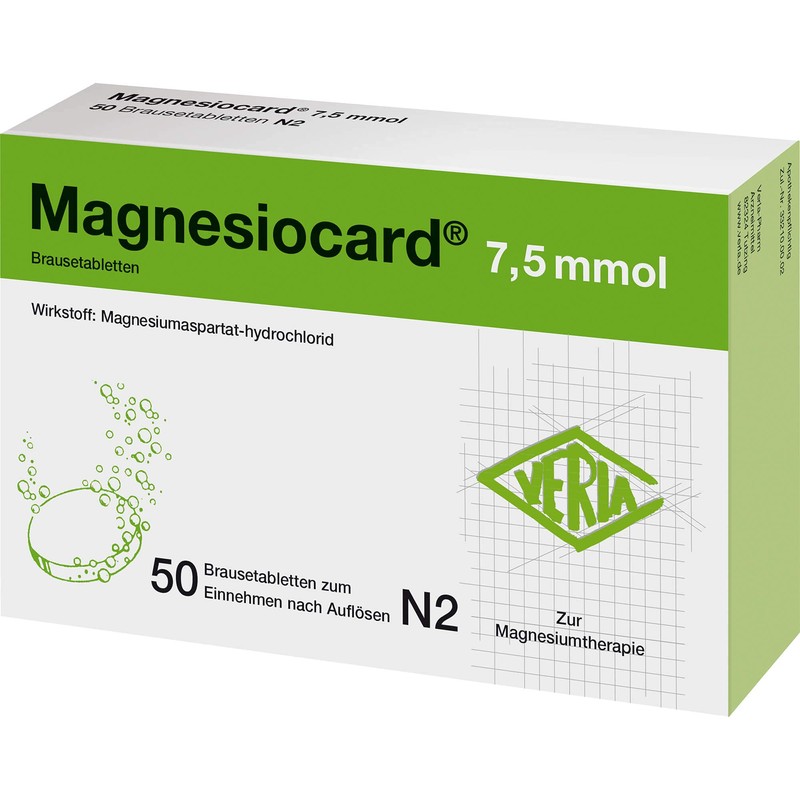 MAGNESIOCARD 7.5 mmol effervescent tablets, pack of 50