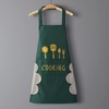 DILLMAN Women Kitchen Apron with Hand Wipe Pockets，Big Pocket,Hand-wiping, Waterproof