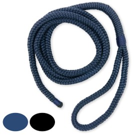 HonuNautic Boat Fender Line, Mooring Line, Fender Rope, Mooring Rope, Rope 8, 10, 12 mm Diameter with Eye, 2 m or 3 m Long, in Dark Blue or Black (Diameter 12 mm, 3 m Long)