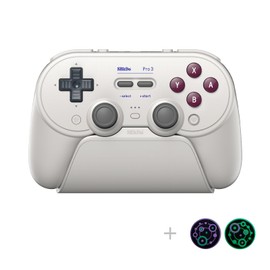 8Bitdo Pro 3 Bluetooth Controller with Swappable ABXY Buttons, TMR Joysticks, Hall Effect Triggers, Pro Back Buttons, Charging Dock, for Switch/Switch 2, Windows, Apple, SteamOS, Android - G Classic