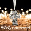 Nativity Ornaments for Christmas Tree, Silver Tone Believe Ornament with