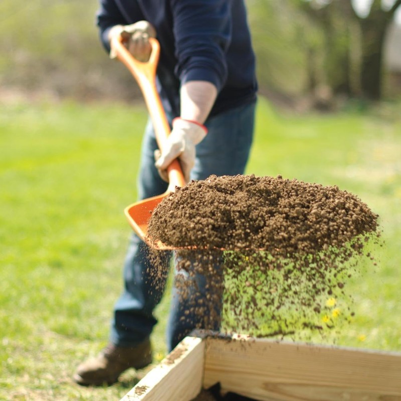 A.M. Leonard Poly Scoop Shovel, D-Grip Handle, 42 Inches Overall