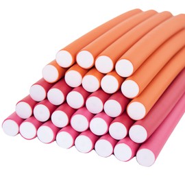 30 unidades de diámetro de 1,8 cm, suaves y flexibles, de espuma, para permanentes, rizadores de pelo sin calor, varillas flexibles para el cabello