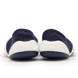 Komuello Boy Girl Baby Toddler Breathable Washable Non-Slip Slippers (Navy Solid, 18_Months)