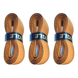 3 Pack Synthetic Leather Premium Replacement Grip Anti-Slip,Ultra-Durable,Sweat-Resistant Type Pickleball Tennis Badminton Replacement Grip/Grip Tape Brown (3 Pack)