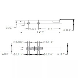 VISION INDUSTRIES Set of 2 PCS WINDOW SASH BALANCE PIVOT BAR 6984