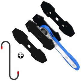 IRmm Brake Caliper Compression Tool, Brake Caliper Tool with 360 Degree Swing Ratchets, Caliper Piston Compressor Tool with 2PCS Steel Plates, Brake Caliper Press Tool with Brake Caliper Hooks, Blue