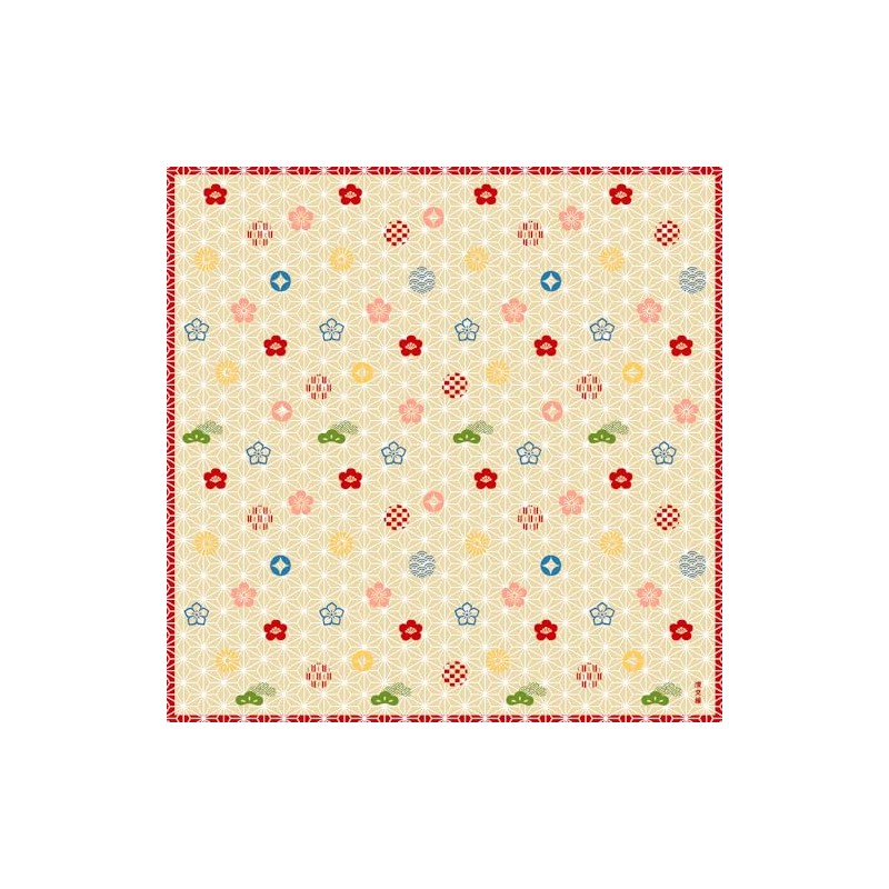Hamamonyo Kofu (Furoshiki, 19.7 inches (50 cm), Four Seasons Flower