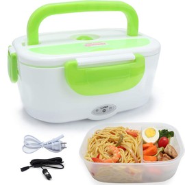 VECH Electric Lunch Box Food Warmer - Portable 110V & 12V Heating Lunch Box for Car, Truck, Home, and Office - 1.5L Removable BPA-Free Container - Healthy Meal Solution for On-The-Go Lifestyles