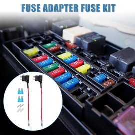 X AUTOHAUX 2 Set 32V Standard Fuse Adapter Tap Fuse Kit with 15A Blade Style Fuse for Cars Boats