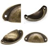 ACBBMNS 30pcs Shell Cup Handles Half Moon Vintage Cupboard Door
