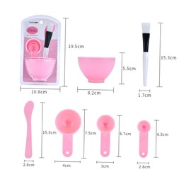 Mikinona Facial Mask Bowl Set of 4 Mask Bowl Tool Skincare Beauty Tool Kit with Measuring Tool 2 Pack Random Color