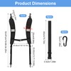 Kzanvov Backpack Straps, Adjustable Backpack Shoulder Strap, Replacement Padded Shoulder