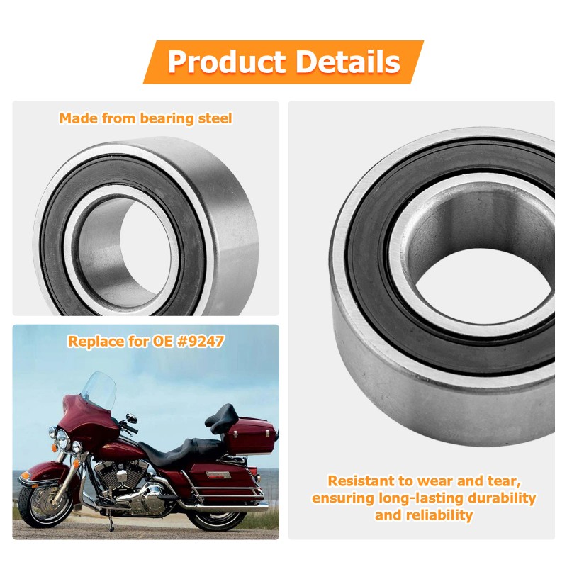 CB 4x 25mm Wheel Bearings Kit for 00-07 Harley Road