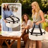 LUXJA Insulated Slow Cooker Bag Compatible with Crock Pot, Beige