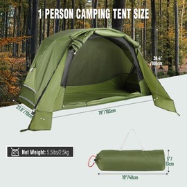 REDCAMP Multifuncational Cot Tent for 1 Person, Folding Camping Tent cot for Adult, Portable Elevated Tent Off The Ground Tent, 76x28x39.5in