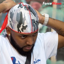 ForceWave Durag for Men Designer for Waves Silky Durag Du rag with Designed Pattern
