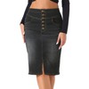 Allegra K Women's Skirts, Casual Jean Skirt High Waist Front