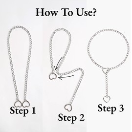 MILAKOO Heart Pendant Necklace for Women Cuban Link Slip Chain Choker Y-Necklace Punk Goth Y2K Style