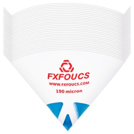 FXFOUCS 50 Pack of Premium Paint Strainers with 190 Micron Fine Mesh Filters - 3D Printing Ultra-Flow Blue Nylon Cone Strainers for Paint and Fluid Filtration