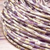 ABCGEMS North American Snowy-White Wampum Shell Beads with Lavender Tone