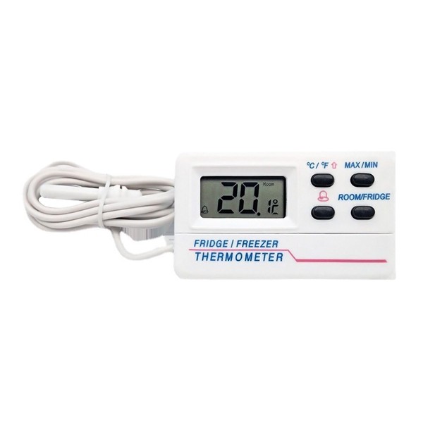 Thereisno Digital Refrigerator Thermometer Indoor Outdoor Fridge Freezer Thermometer with