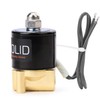 U.S. Solid 1/4" Brass Electric Solenoid Valve 24VDC Normally Closed