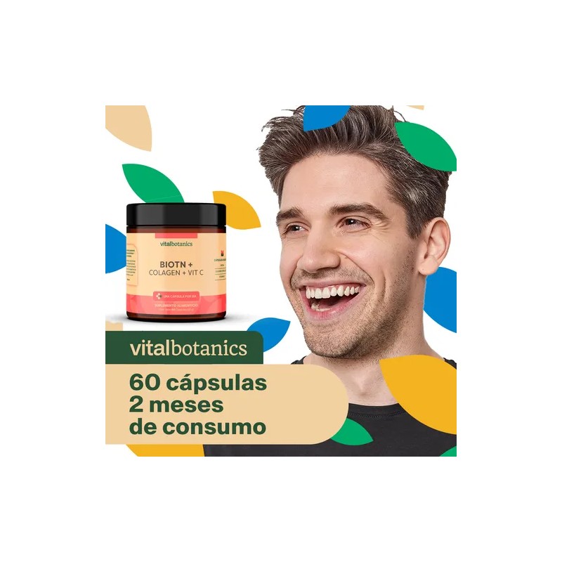 Biotina Pura + Colageno Hidrolizado Con 60 Capsulas
