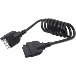 CARROFIX Truck 5 Way Flat Trailer Wiring Connector Flexible Coiled Cable Extension Harness with 5 Pole Male & Female Connector Use Length 35"