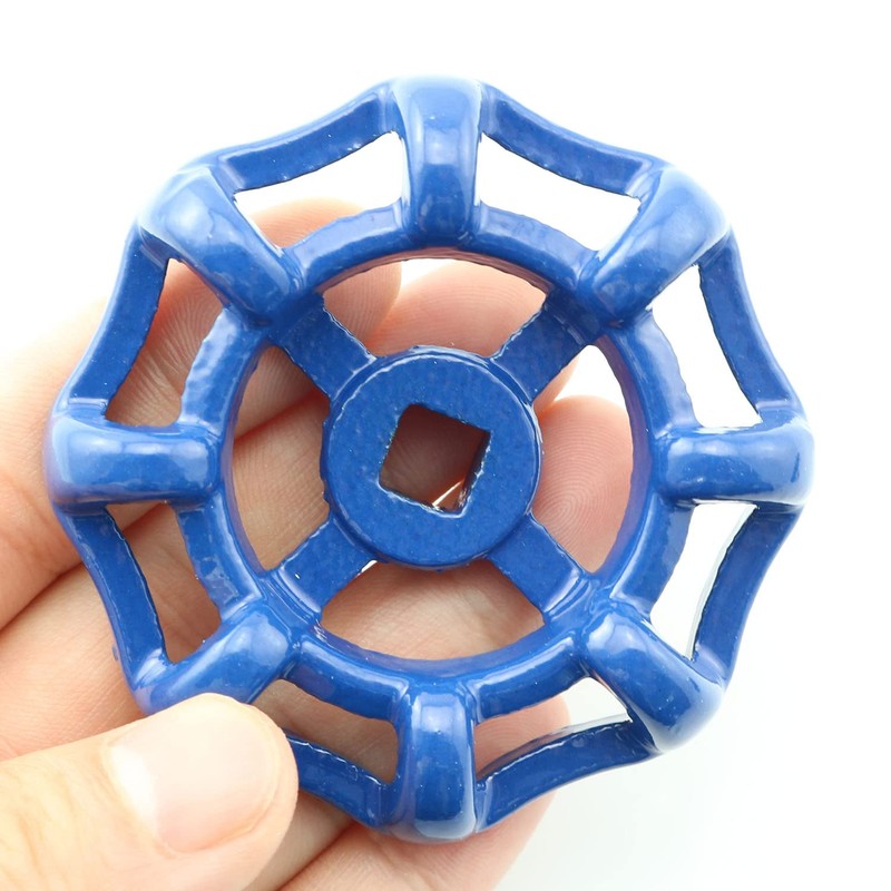 PZRT Cast Iron Outside Faucet Round Wheel Handle, Hose Bib