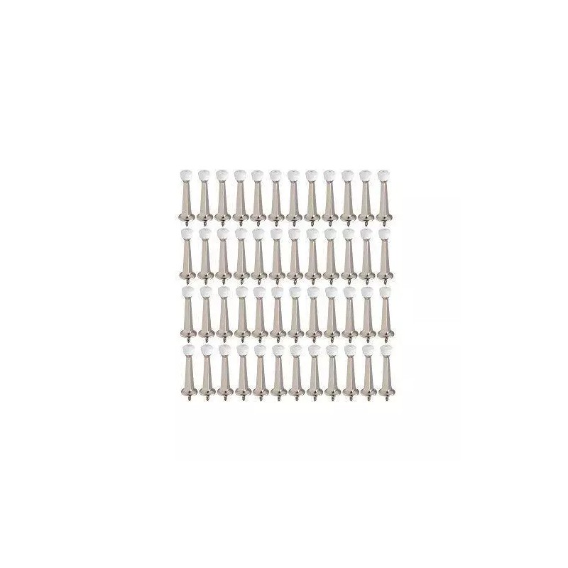 Perfect Home 48x Premium Nickel Door Stop Solid Rigid Brushed