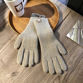 Lara 라라 핑거 터치 니트 손목 장갑(LALAW005) Lala Finger Touch Knit Wrist Gloves (LALAW005)