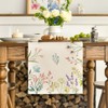 Artoid Mode Floral Leaves Spring Table Runner, Seasonal Flowers Summer