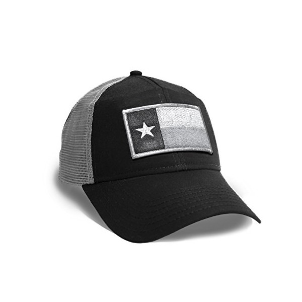 Texas Flag Cap Black and Grey Baseball Snap Back Hat