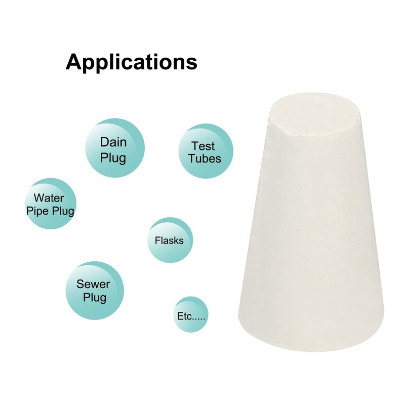 sourcing map Rubber Tapered Plugs 8 mm to 13 mm