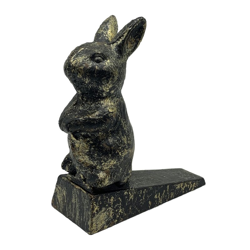 Cast Iron Door Stop, Cute Decorative Rabbit Door Stopper, Heavy
