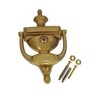 QCAA Solid Brass Door Knocker, Victorian Rope Type, 7-3/8", with