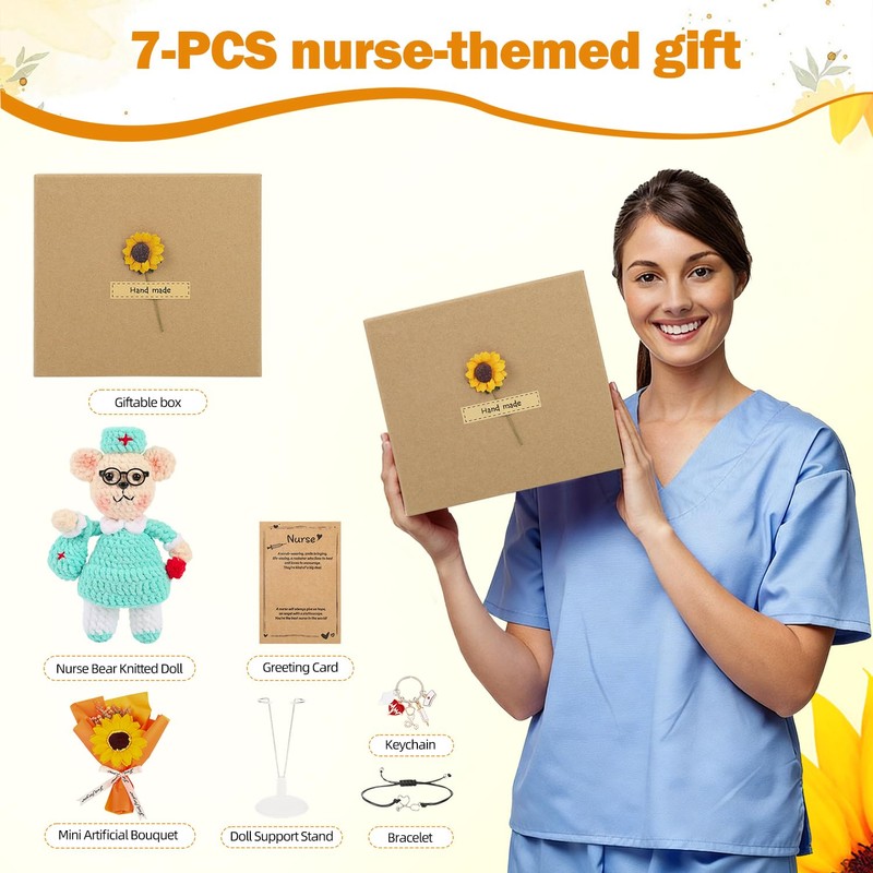 Crochet Nurse Gift for Women Nurse Practitioner Appreciation Plush Decor