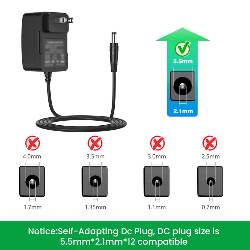 Auspow 12V 1.5A Power Adapter for Yamaha PA130 PA150, 12V
