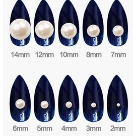Lifestyle-cat Half Pearl Beads 115pcs 3 Sizes Half Flatback Round Pearl Bead Loose Beads 8mm/10mm/12mm for DIY Crafts (Ivory)