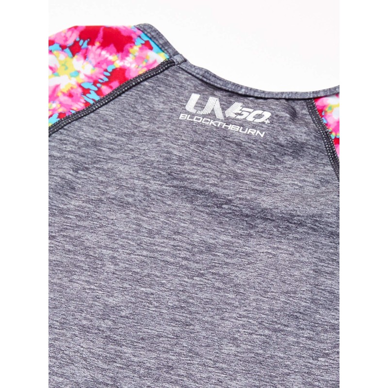 Speedo Girl's Printed Rash Guard 2pc (4-6X), Bright Pink, 4